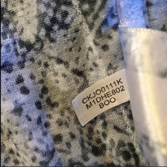 Calvin Klein rare reptile quick dry STUD striped stretch snake Pattern top S - Picture 5 of 8